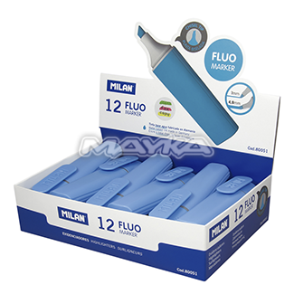 Resaltadores Milán Fluor Azules-Caj. 12 Und. – Industrias Mayka